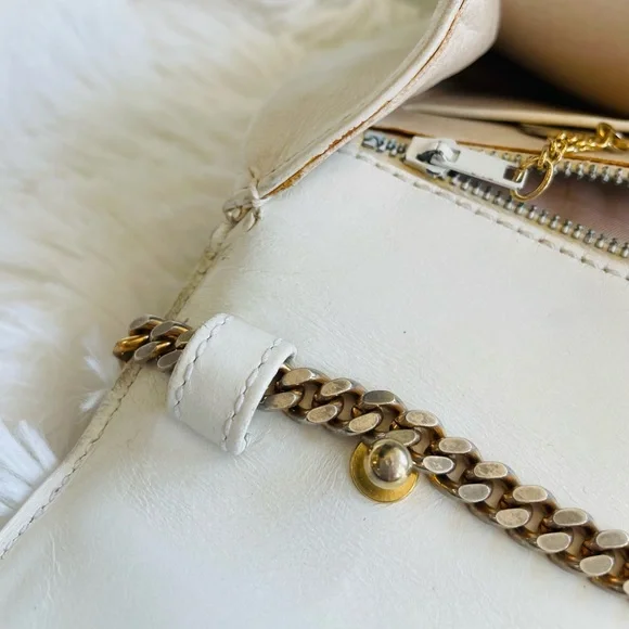 Celine Leather Calfskin Chain Shoulder Bag Vintage