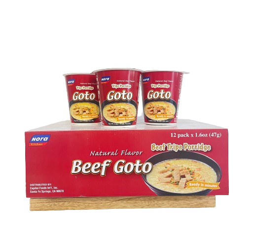 NORA  BEEF GOTO  12 CUPS X 58 GM