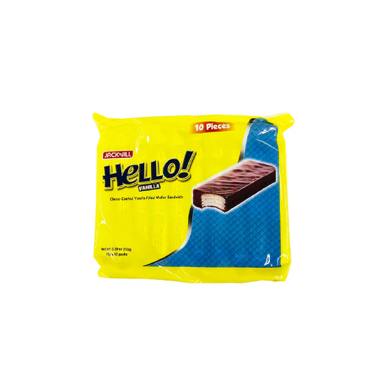 JACK N JILL HELLO CHOCO COATED VANILLA FILLED WAFER SANDWICH
