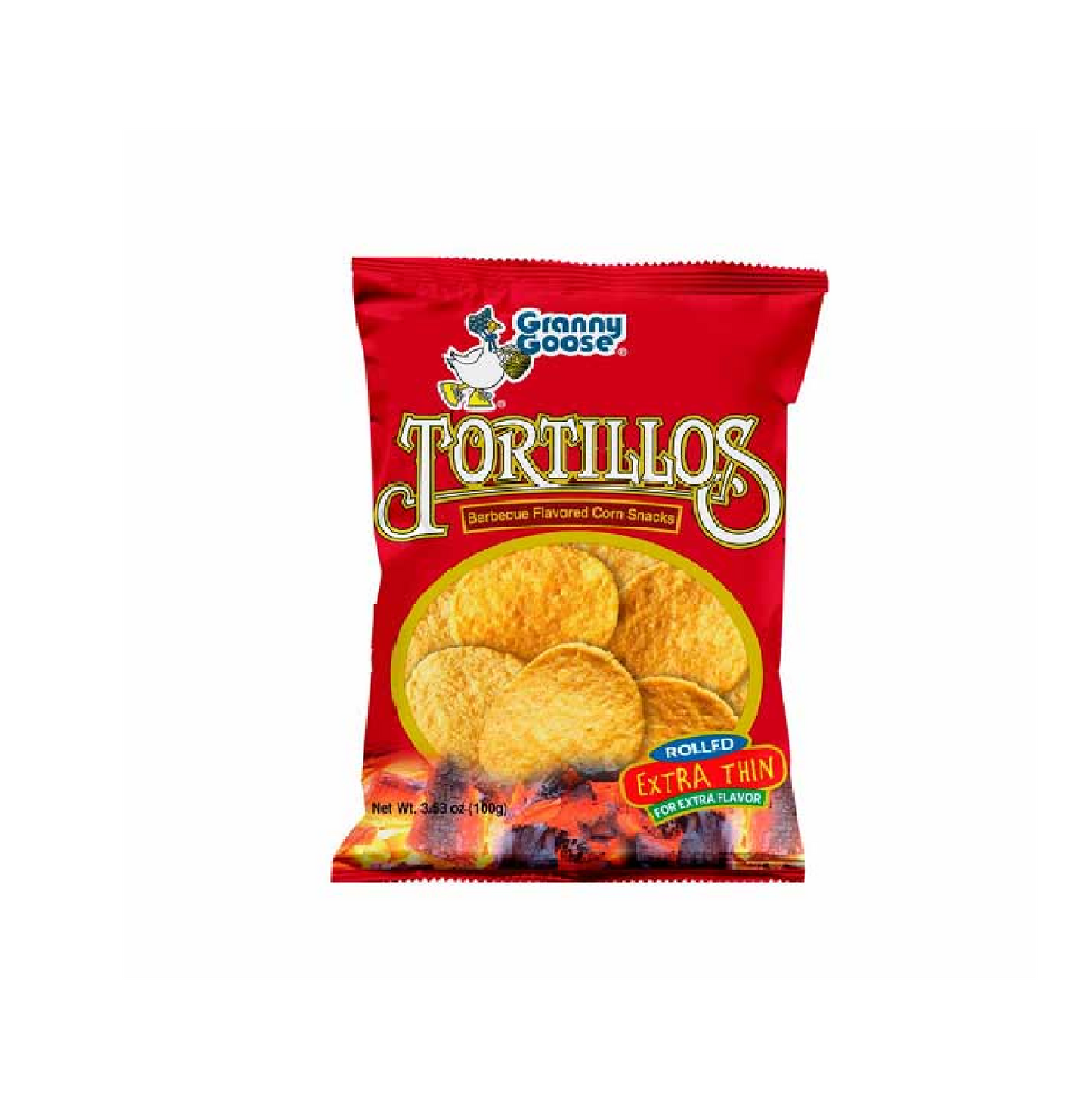 JACK & JILL GRANNY GOOSE TORTILLOS BBQ 100 GR