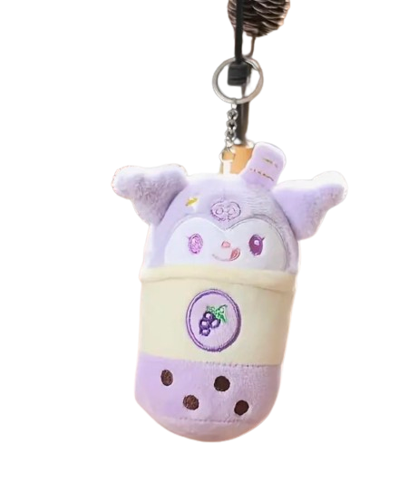 SANRIO KUROMI BOBA MILK TEA KEYCHAIN