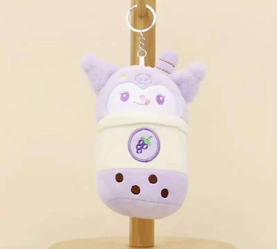 SANRIO KUROMI BOBA MILK TEA KEYCHAIN