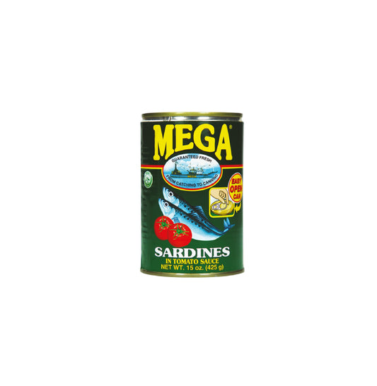 MEGA SARDINES IN TOMATO SAUCE REG 425 GM