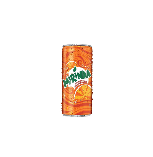 MIRINDA ORANGE SODA CAN 250 ML