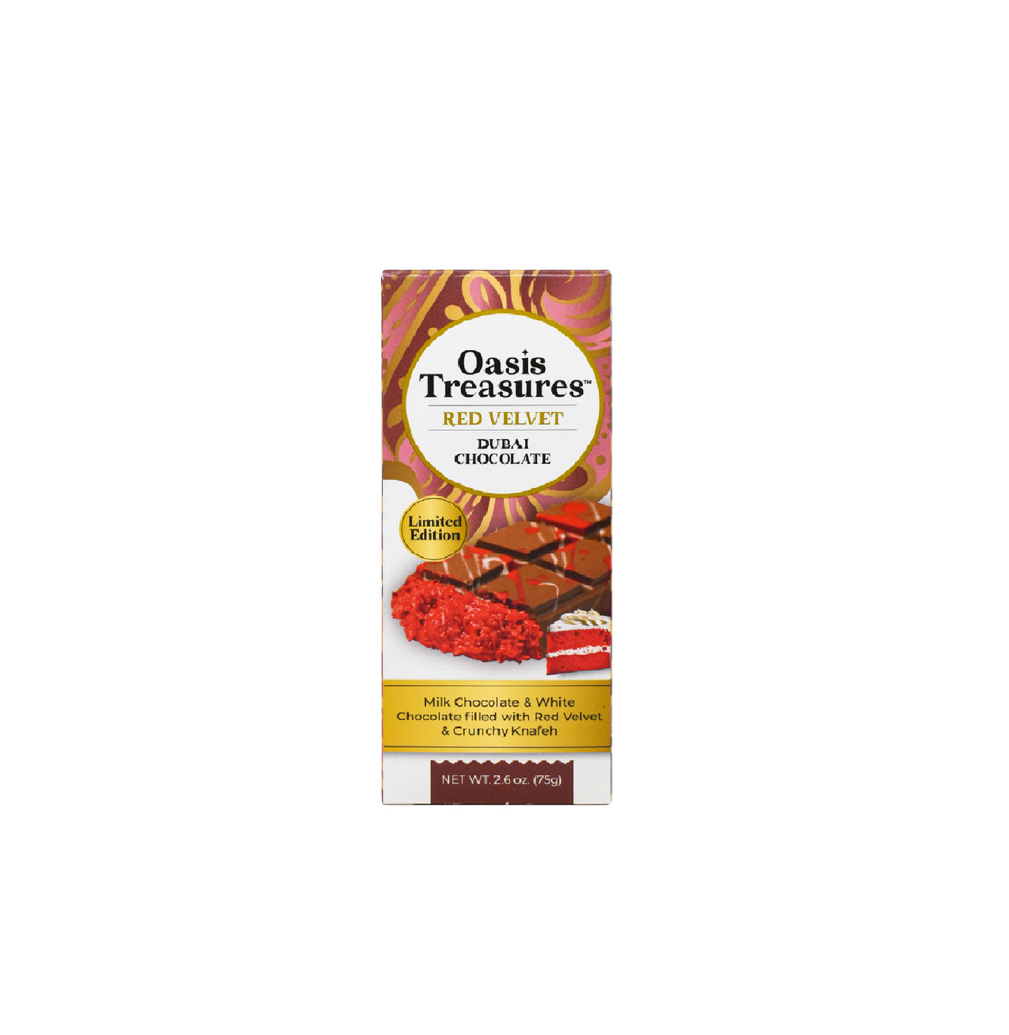 OASIS TREASURE DUBAI RED VELVET BAR 70 GRAMS