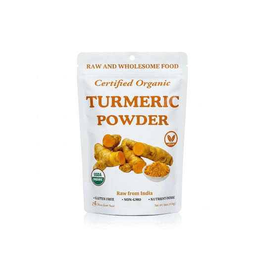 RAW AND WHOLESOME FOOD CERTIFIED ORGANIC TURMERIC POWDER