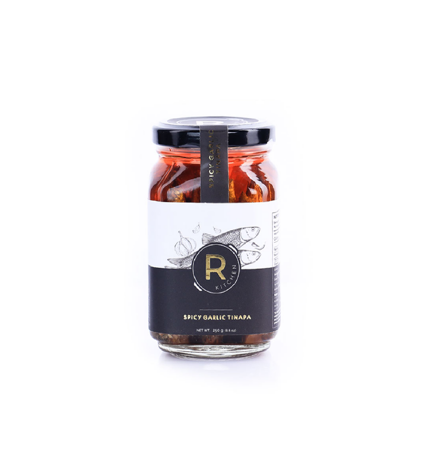 R KITCHEN SPICY GARLIC TINAPA 250 GRAMS