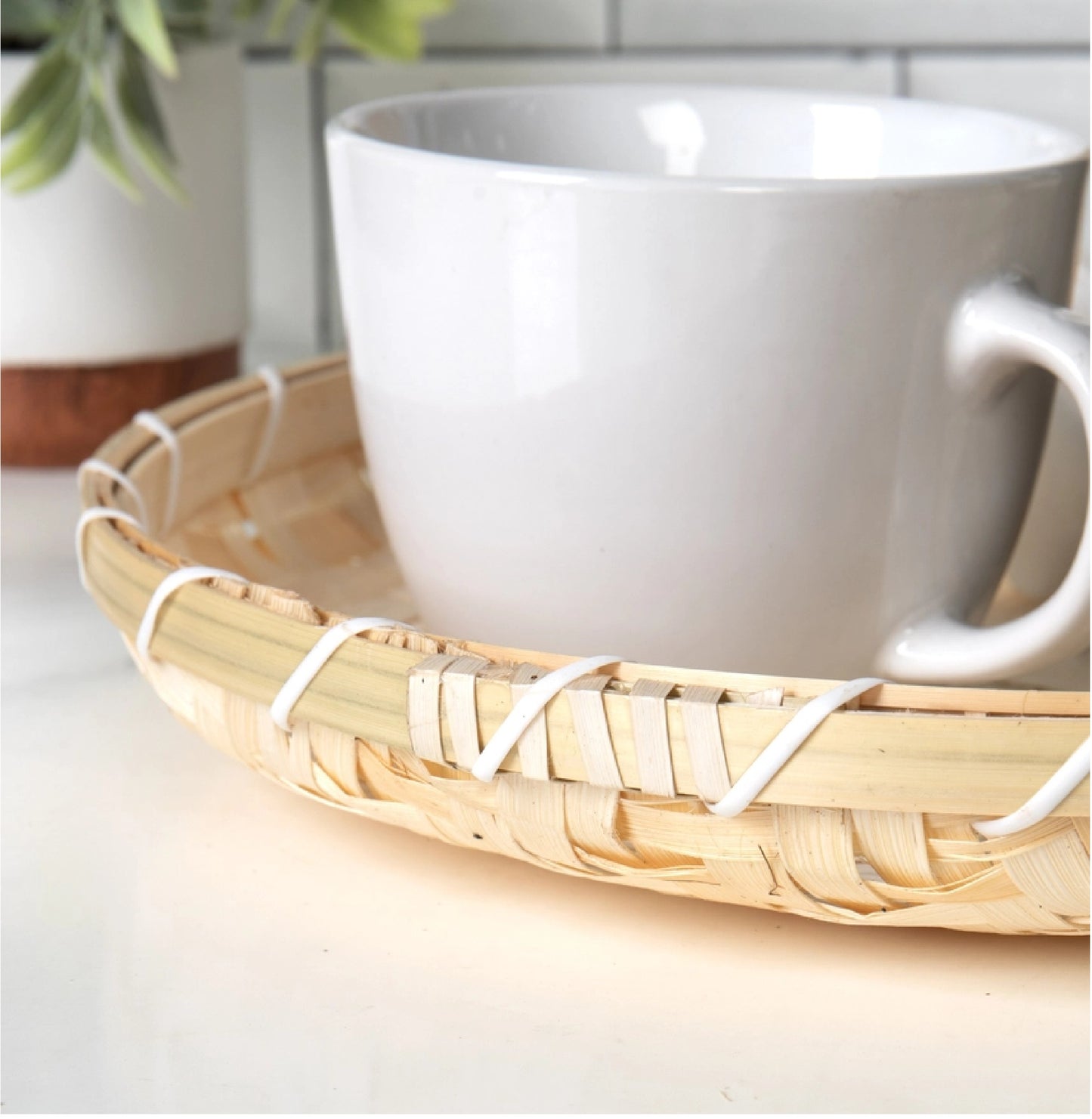 Round Bamboo Tray