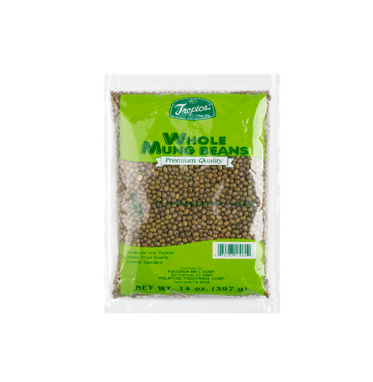 TROPICS WHOLE GREEN MUNG BEANS 14 OZ