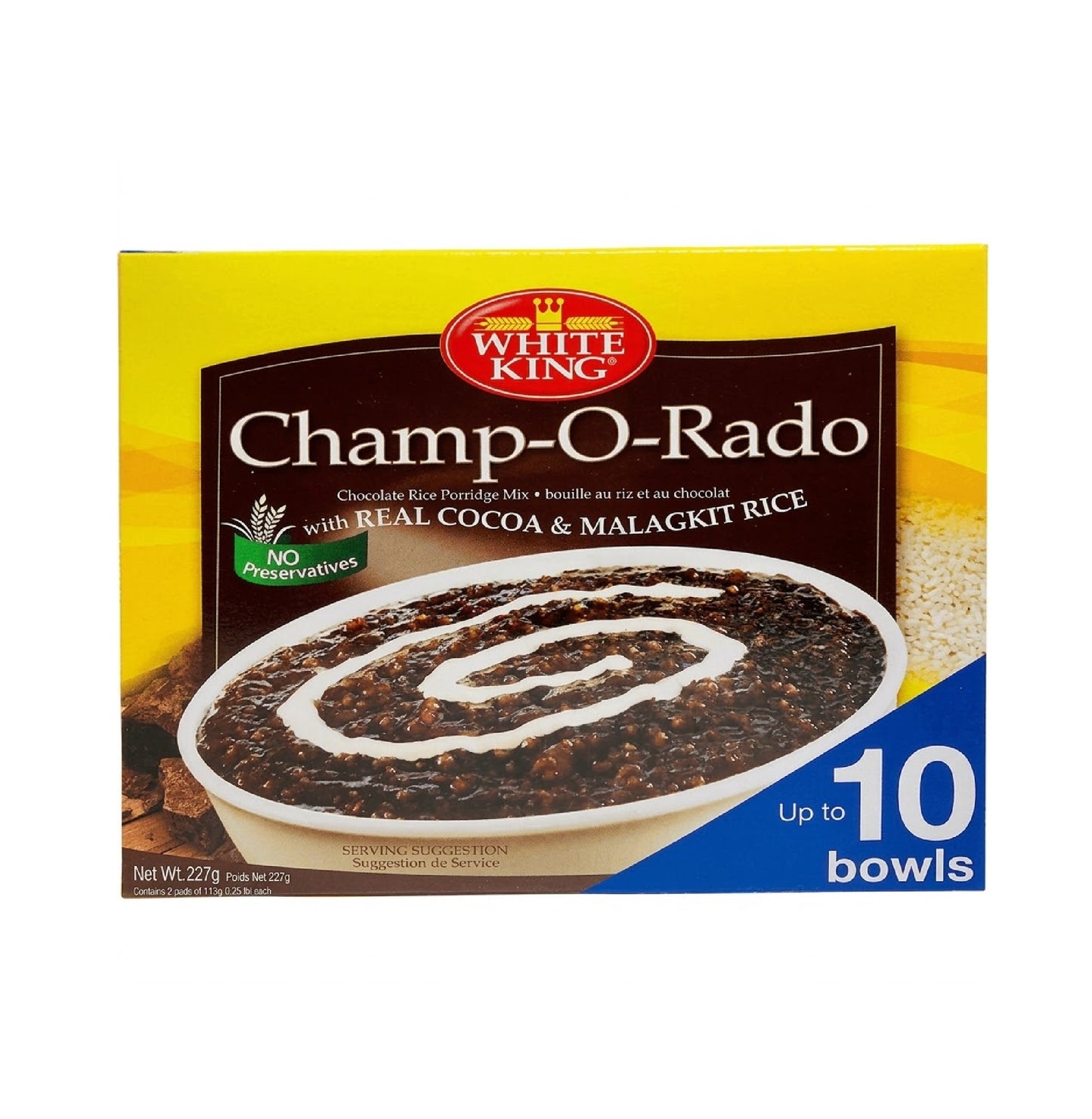 WHITE KING CHAMPORADO 10 BOWLS