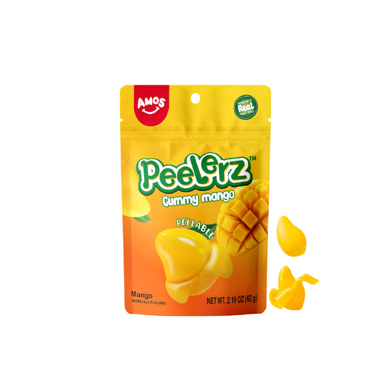 AMOS GUMMY PEELERZ (LYCHEE, MANGO, PEACH ) 6 OZ