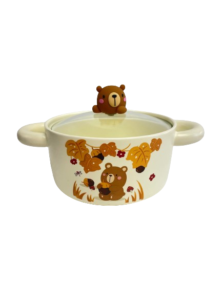 Cute Bear 30oz Bowl with Lid