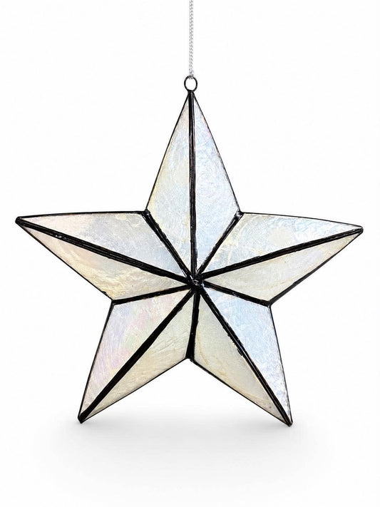 Capiz Christmas Star Ornaments Philippines White