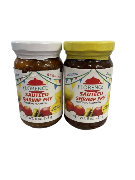 FLORENCE SALTED SHRIMP FRY BAGOONG ALAMANG 8oz (Regular,Sweet)
