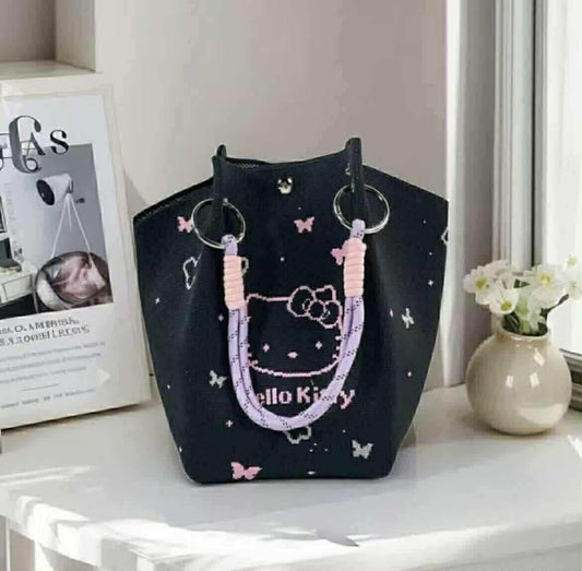 HELLO KITTY TOTE BAG BLACK