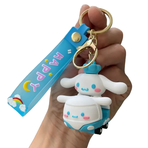 KEYCHAIN - CINNAMOROLL WITH CAR