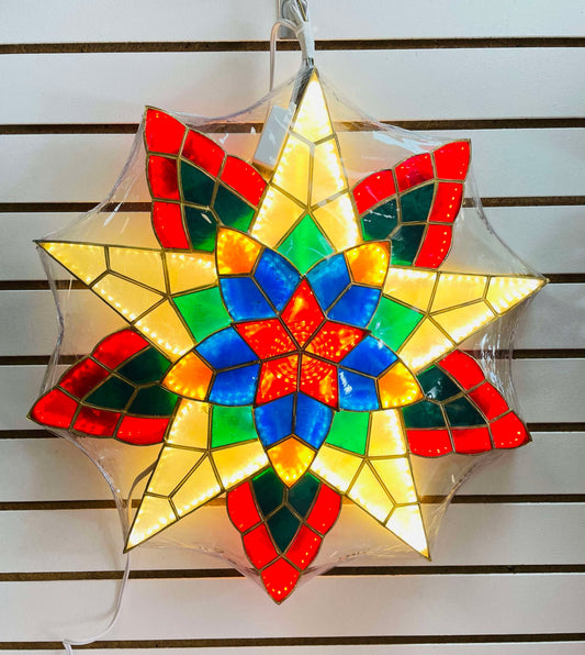 CAPIZ PAROL WITH LIGHTS 19" - DESIGN 1