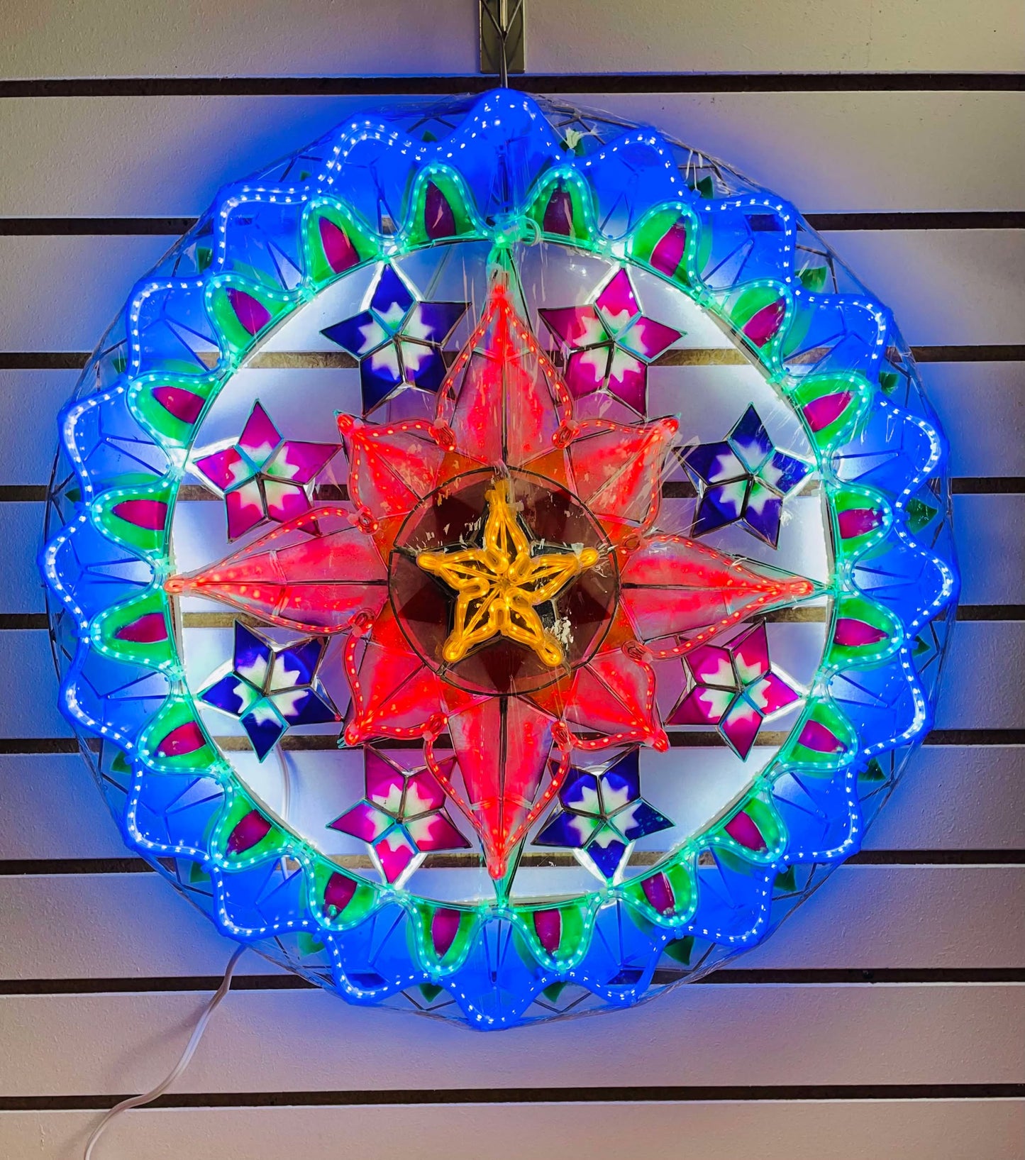 CAPIZ PAROL WITH LIGHTS 19" - DESIGN 2