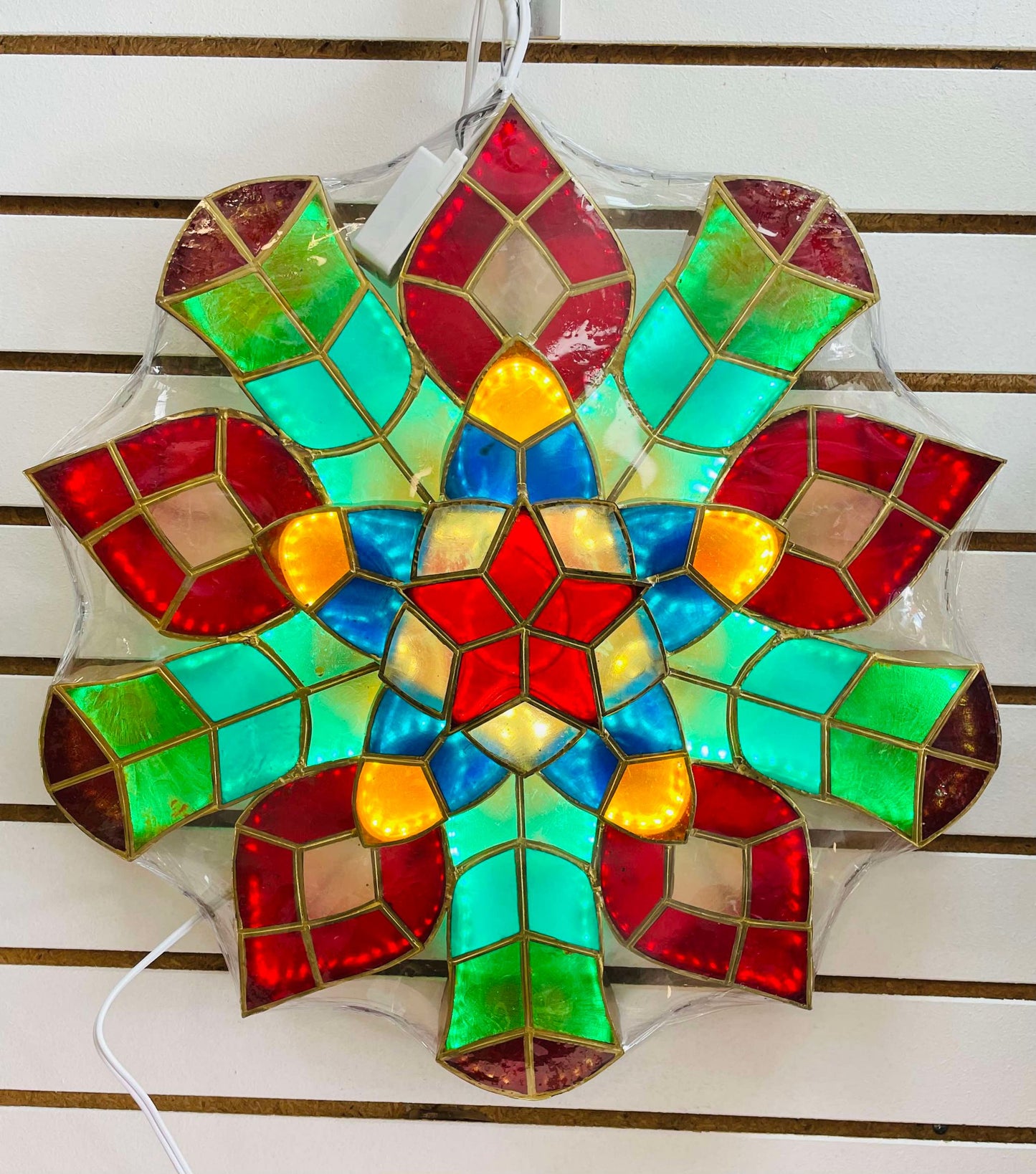 CAPIZ PAROL WITH LIGHTS 19" - DESIGN 4