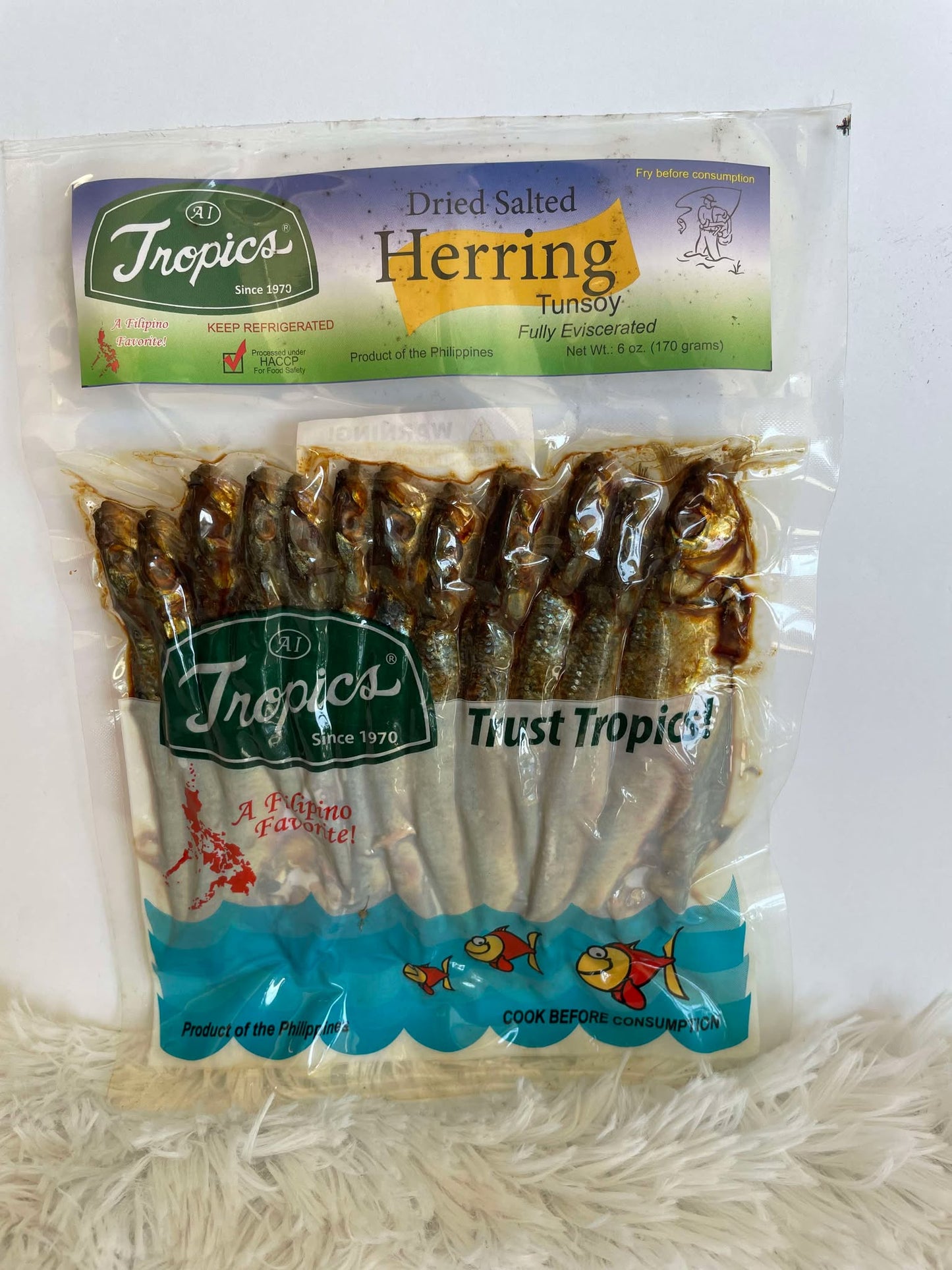 TROPICS DRIED HERRING ( TUNSOY ) WITH HEAD 6 OZ