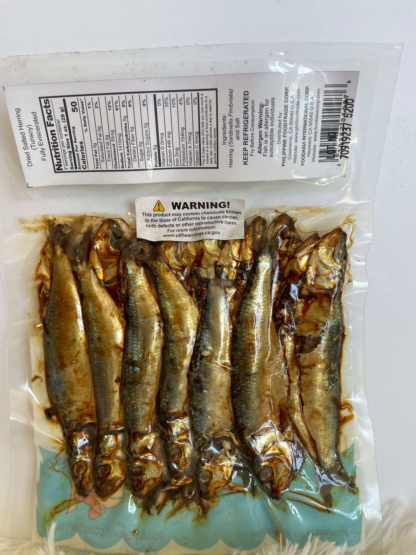 TROPICS DRIED HERRING ( TUNSOY ) WITH HEAD 6 OZ