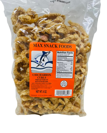 MAXIMO CURL STRIP CHICHARON w/S,V&G 8 OZ #43