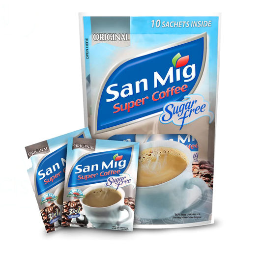 SAN MIG COFFEE SUGAR FREE ORIGINAL 10 SACHETS