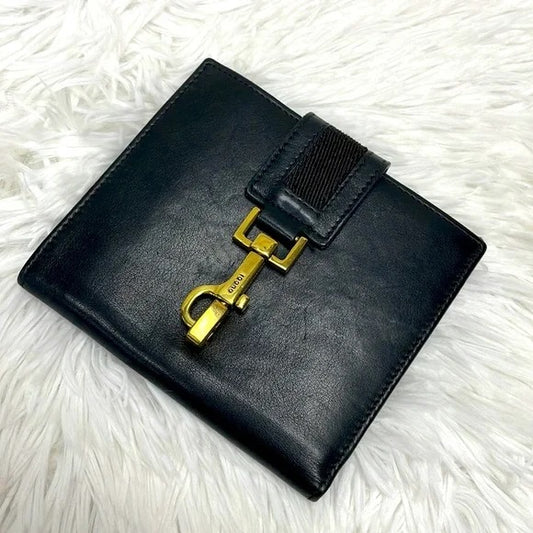 GUCCI BIFOLD LEATHER WALLET VINTAGE UNISEX