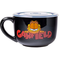 Load image into Gallery viewer, Garfield Perfect 24oz Ceramic Soup Mug w Vented Plastic Lid
