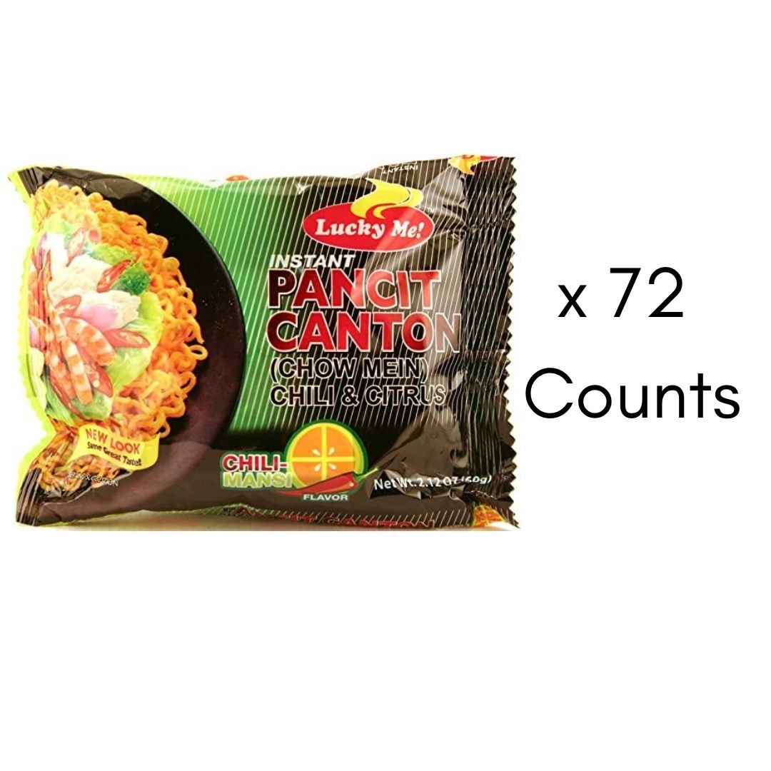 LUCKY ME PANCIT CANTON  PACK CHILIMANSI FLAVOR (1BOX)(WHOLESALE)