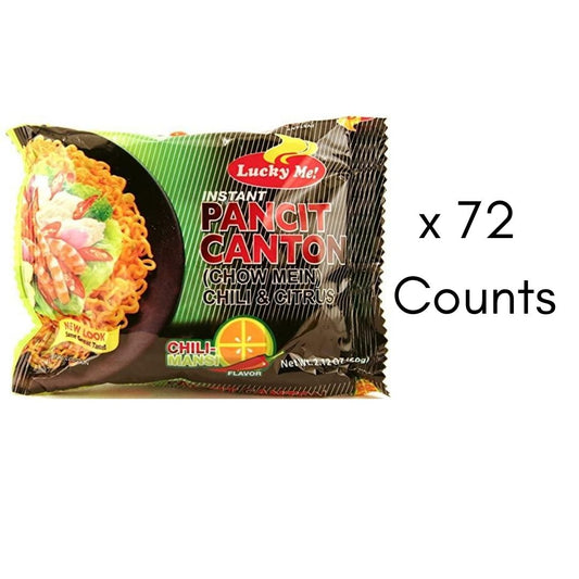 LUCKY ME PANCIT CANTON  PACK CHILIMANSI FLAVOR (1BOX)(WHOLESALE)