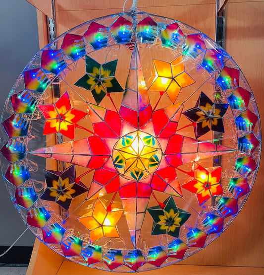 CAPIZ PAROL 31" WITH LIGHTS - Star