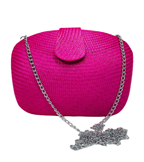 CLUTCH ABACA BAG PINK