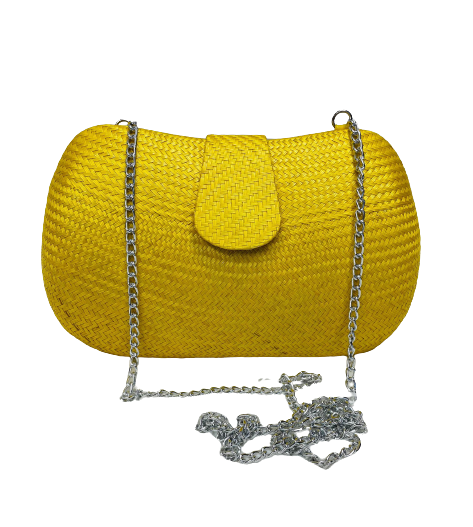 CLUTCH ABACA BAG YELLOW