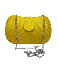 Load image into Gallery viewer, CLUTCH ABACA BAG YELLOW
