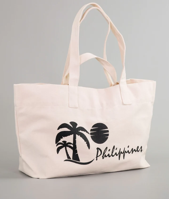 Philippines with Island Trees and Sun Graphic Multi Handle Tote Bag