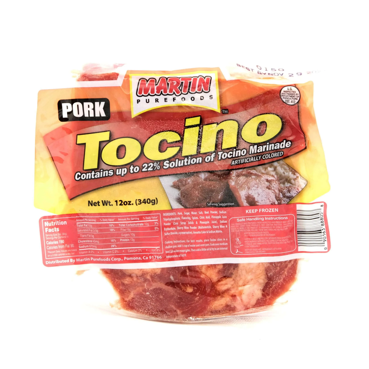 MARTIN'S PORK TOCINO  340 GRAMS