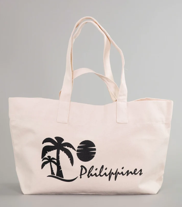 Philippines with Island Trees and Sun Graphic Multi Handle Tote Bag