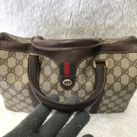 GUCCI MONO BOSTON VINTAGE SHERRY LINE BAG