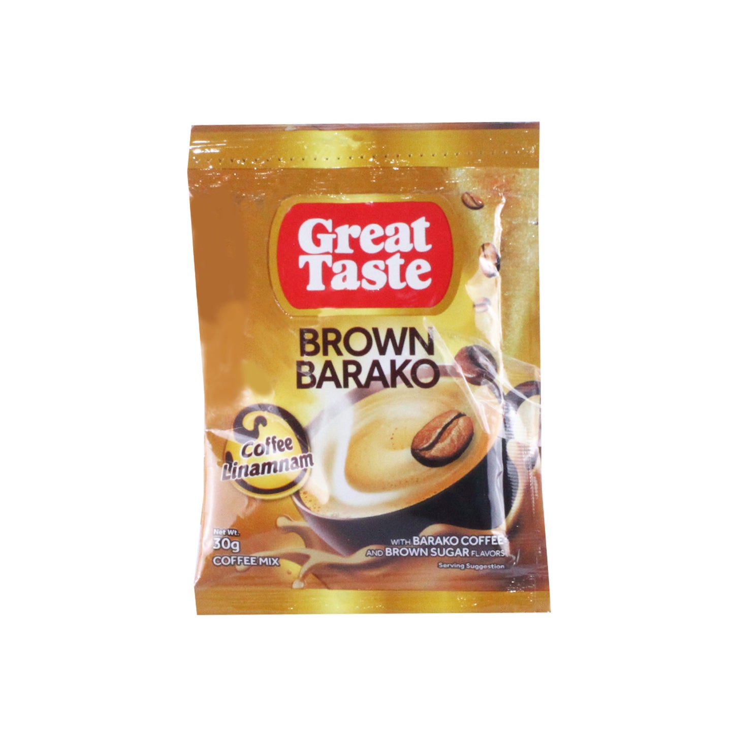 GREAT TASTE 3IN1 BROWN BARAKO COFFEE 10 SACH