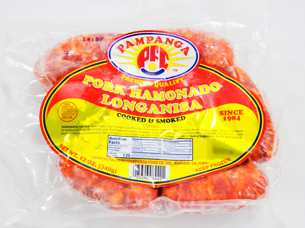 PAMPANGA HAMONADO PORK LONGANISA 12 OZ