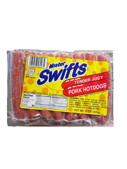 MISTER SWIFTS TENDER JUICY HOTDOGS REGULAR 12 OZ