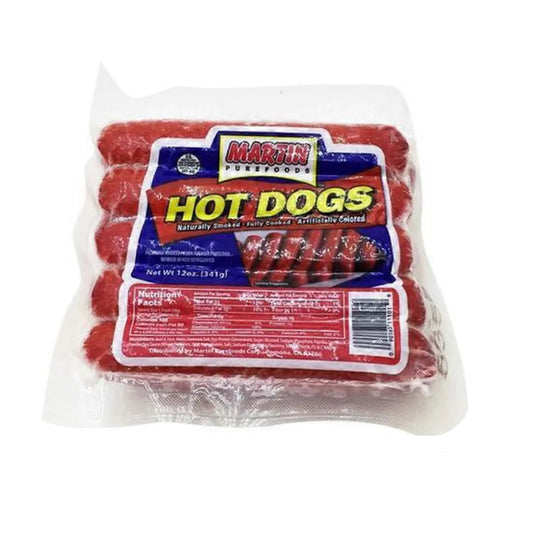 MARTIN'S PUREFOODS HOTDOG REG 12 OZ