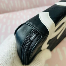 Load image into Gallery viewer, CHANEL LOGO LAMBSKIN ZIP AROUND CLUTCH POUCH

