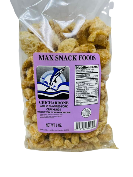 MAXIMO PORK CRACKLING GARLIC 8 OZ