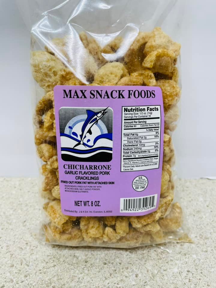 MAXIMO PORK CRACKLING GARLIC 8 OZ