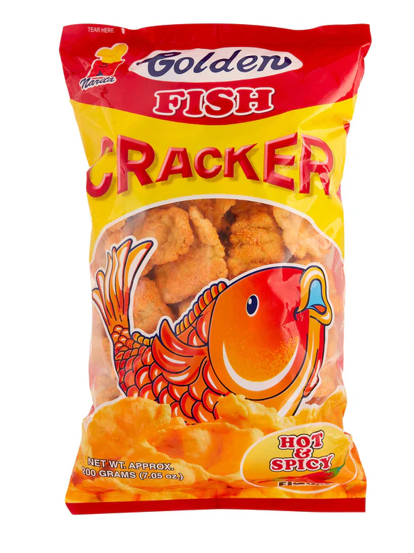 GOLDEN FISH CRACKERS HOT AND SPICY 200 GRAMS