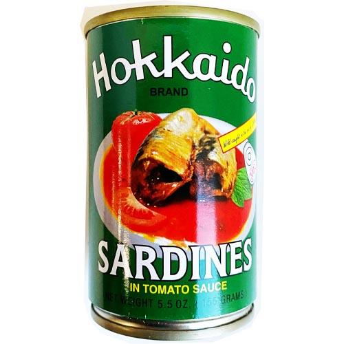 HOKKAIDO SARDINES IN TOMATO SAUCE GRN SM 5.5 OZ