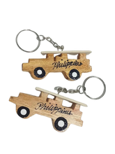 Load image into Gallery viewer, JEEPNEY WOODEN KEYCHAIN 1PC
