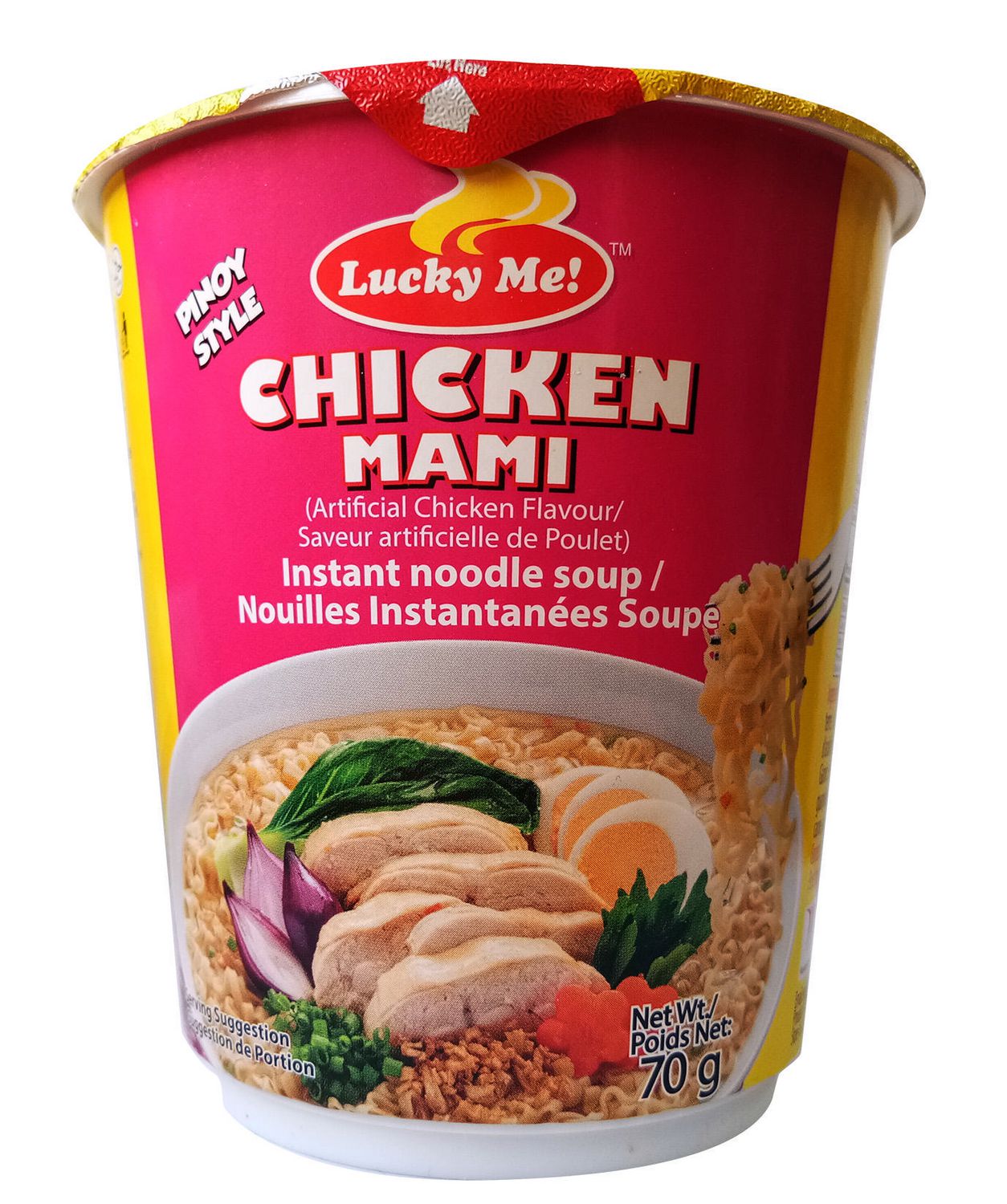 LUCKY ME NOODLES CHICKEN SOUP 70 GRAMS CUP